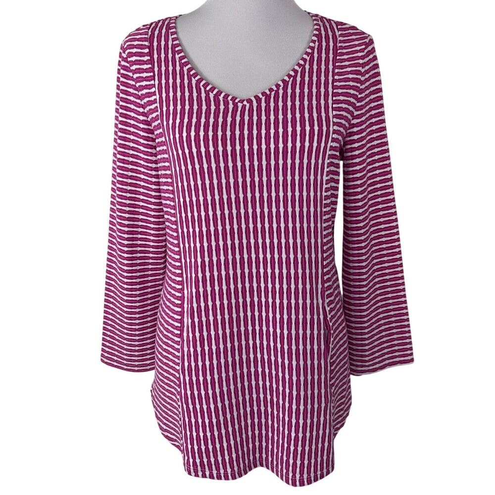Habitat Uptown Stripe Angled Pocket Tunic, Size S, Pink